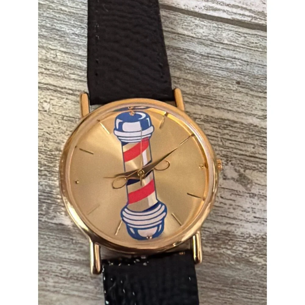 Vintage Stylex Shear Elegance Barber Pole Quartz Watch Hong Kong 8.25" NOS - Picture 10 of 13